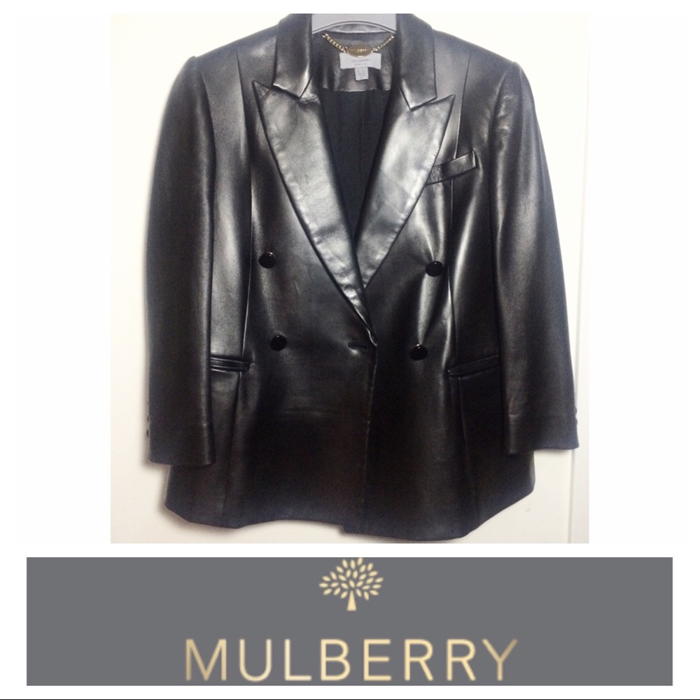 Mulberry Leather Blazer